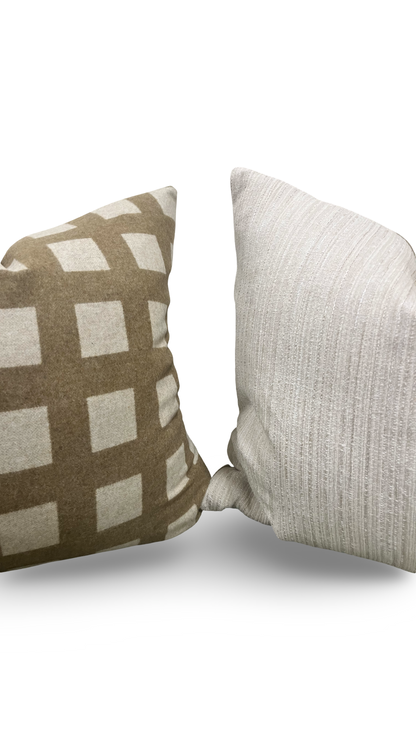 Designer Fabric Union Square Hazel 22x22" Knife Edge Decorative Throw Pillow