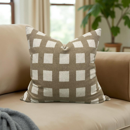 Designer Fabric Union Square Hazel 22x22" Knife Edge Decorative Throw Pillow