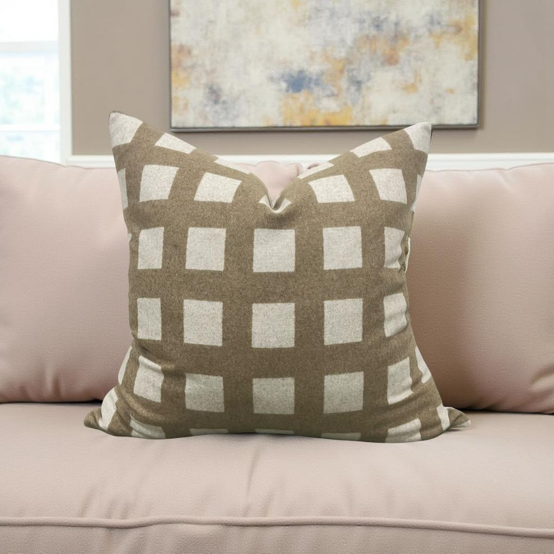 Designer Fabric Union Square Hazel 22x22" Knife Edge Decorative Throw Pillow