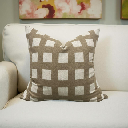 Designer Fabric Union Square Hazel 22x22" Knife Edge Decorative Throw Pillow