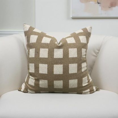 Designer Fabric Union Square Hazel 22x22" Knife Edge Decorative Throw Pillow