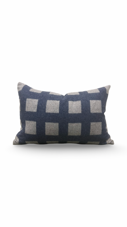 Union Square Lumbar Pillow in Blue Jay 12x18" Knife Edge Cover