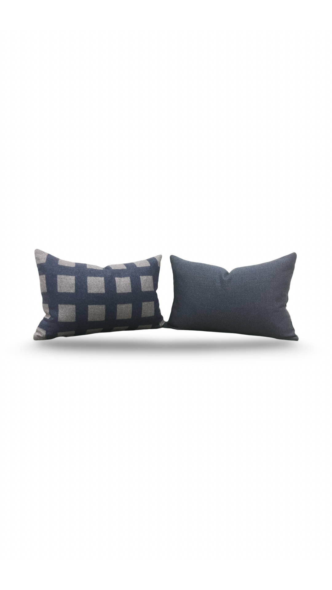 Union Square Lumbar Pillow in Blue Jay 12x18" Knife Edge Cover