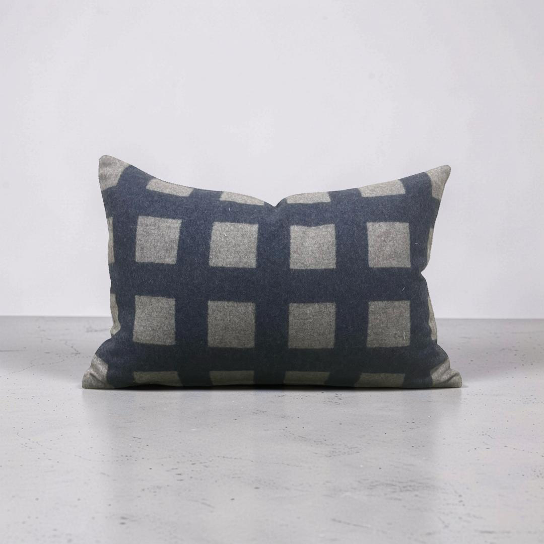 Union Square Lumbar Pillow in Blue Jay 12x18" Knife Edge Cover