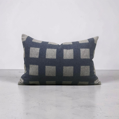 Union Square Lumbar Pillow in Blue Jay 12x18" Knife Edge Cover