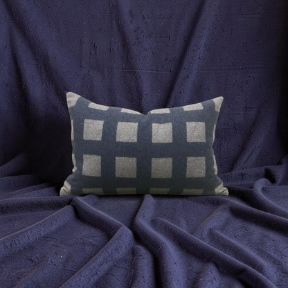 Union Square Lumbar Pillow in Blue Jay 12x18" Knife Edge Cover