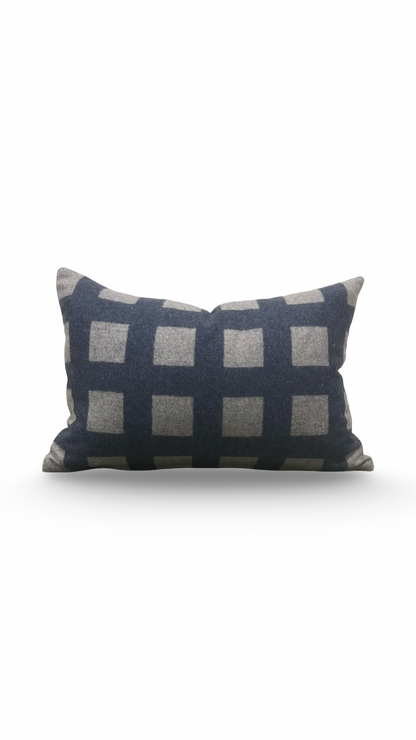 Union Square Lumbar Pillow in Blue Jay 12x18" Knife Edge Cover