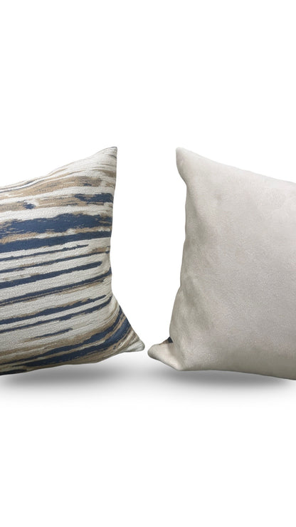 Pollack Fabric Lumbar Pillow Topography  Surf 12x18" Knife Edge Cover