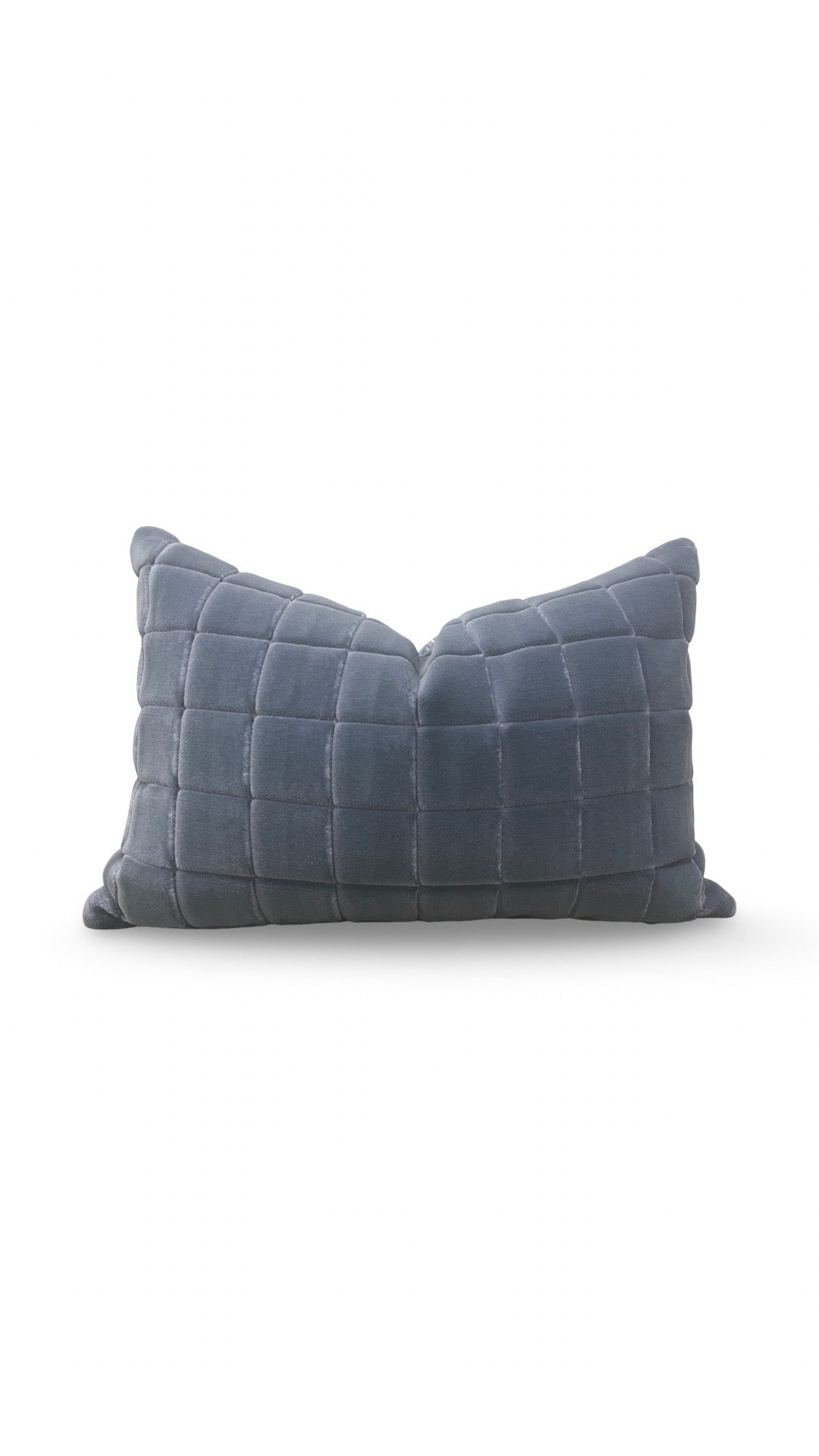 Pollack Lumbar Pillow Grey Flannel 12x18" Knife Edge Cover