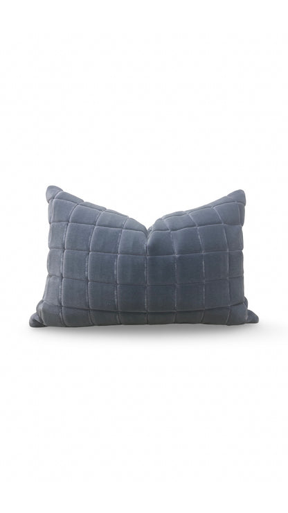 Pollack Lumbar Pillow Grey Flannel 12x18" Knife Edge Cover