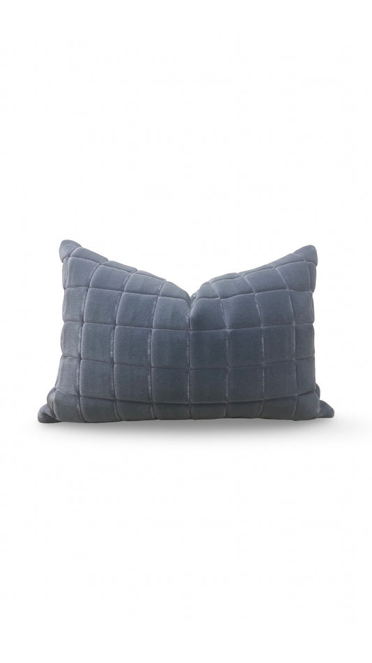 Pollack Lumbar Pillow Grey Flannel 12x18" Knife Edge Cover