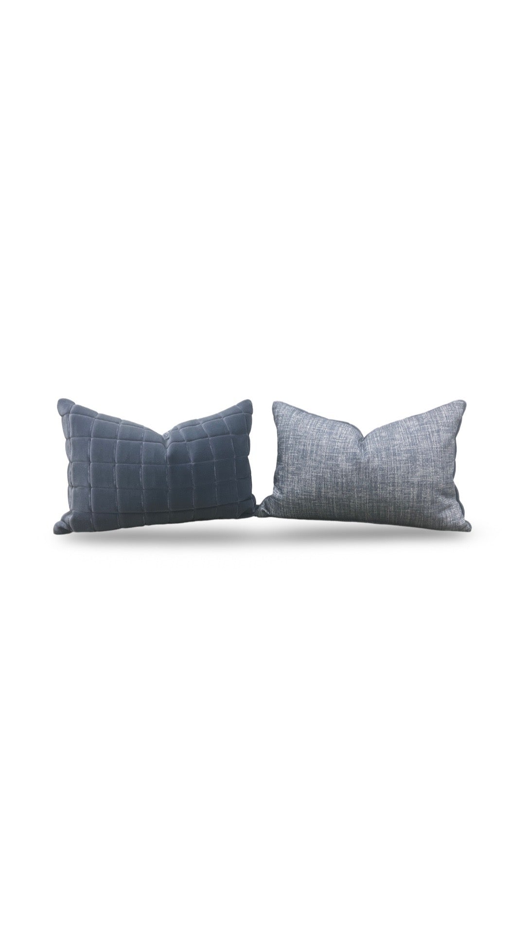 Pollack Lumbar Pillow Grey Flannel 12x18" Knife Edge Cover