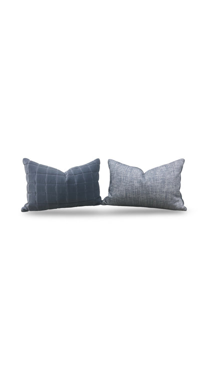 Pollack Lumbar Pillow Grey Flannel 12x18" Knife Edge Cover