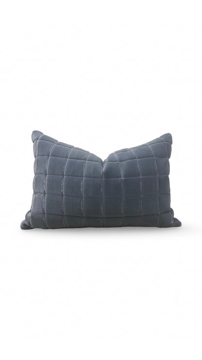 Pollack Lumbar Pillow Grey Flannel 12x18" Knife Edge Cover