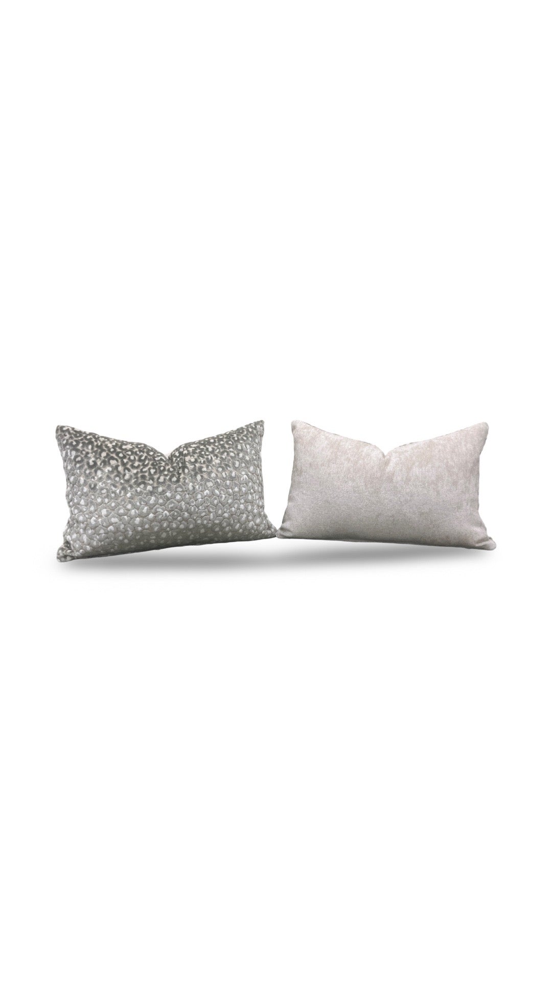 Animal Print Lumbar Pillow Cats Meow Snow Leopard 12x18" Knife Edge Cover