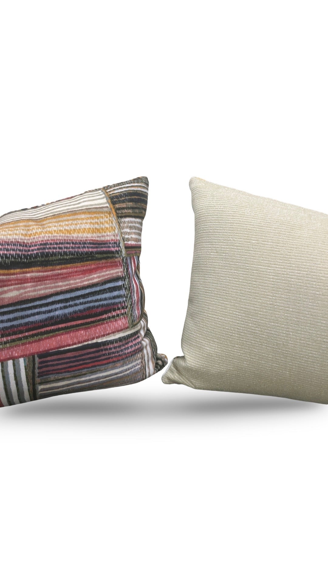 Pollack Fabric Lumbar Pillow Open Studio Palette 12x18" Knife Edge Cover