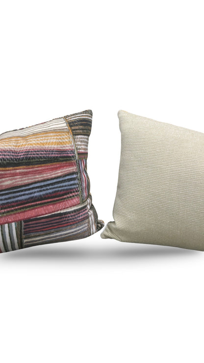 Pollack Fabric Lumbar Pillow Open Studio Palette 12x18" Knife Edge Cover