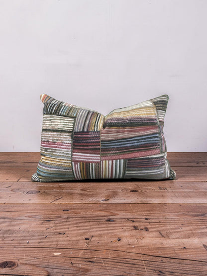 Pollack Fabric Lumbar Pillow Open Studio Palette 12x18" Knife Edge Cover