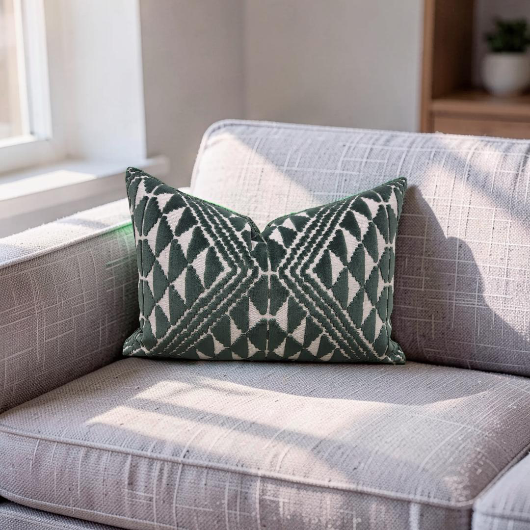 Pollack Lumbar Pillow Andalusia Hillside 12x18" Knife Edge Cover