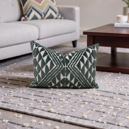 Pollack Lumbar Pillow Andalusia Hillside 12x18" Knife Edge Cover