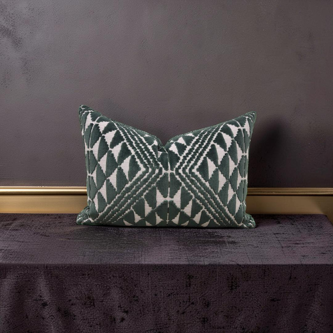 Pollack Lumbar Pillow Andalusia Hillside 12x18" Knife Edge Cover