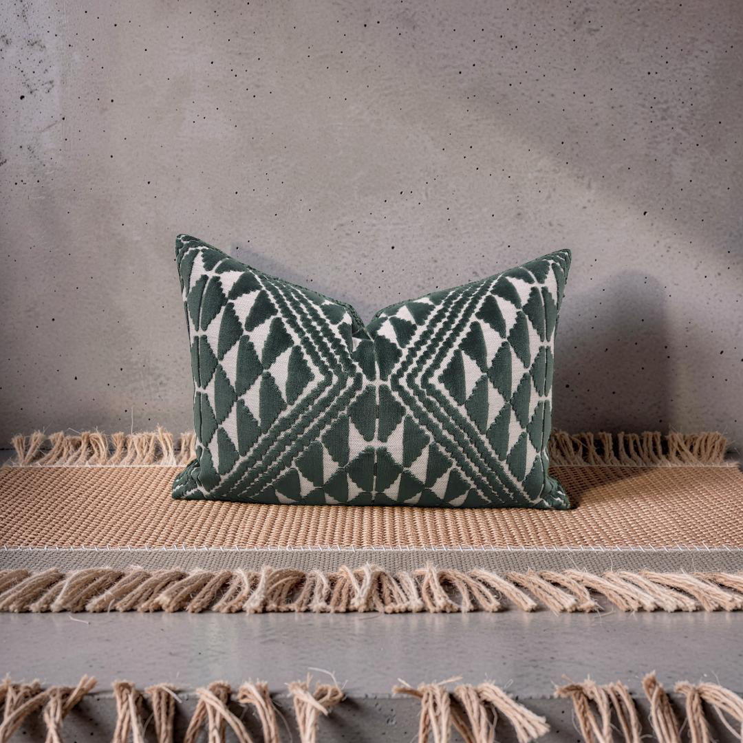 Pollack Lumbar Pillow Andalusia Hillside 12x18" Knife Edge Cover