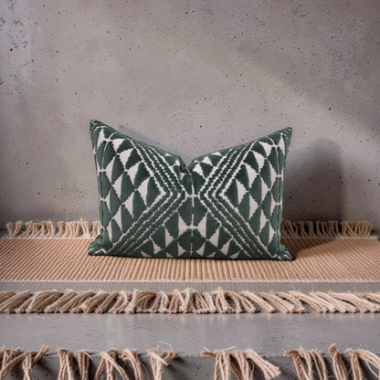 Pollack Lumbar Pillow Andalusia Hillside 12x18" Knife Edge Cover