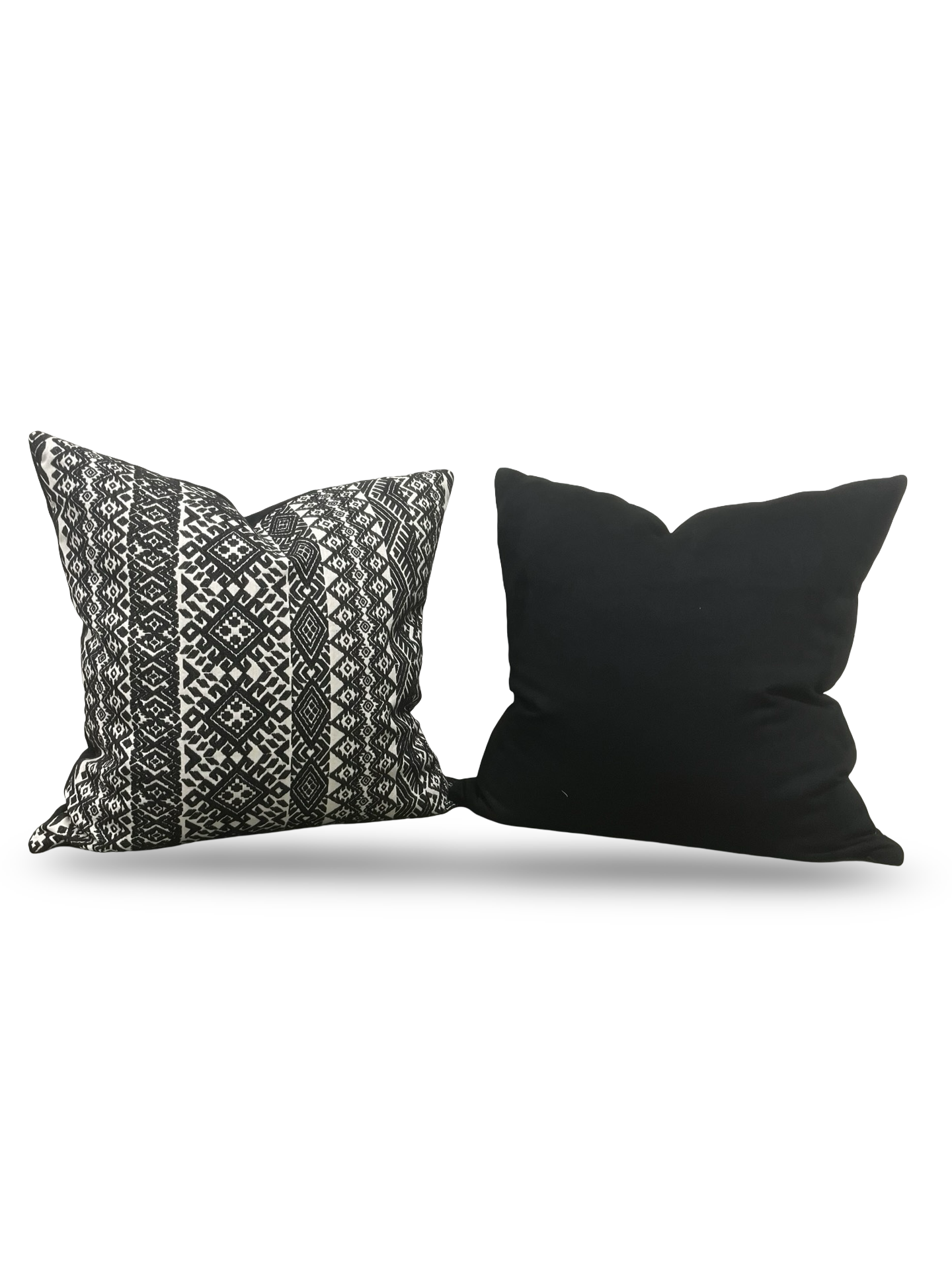 Black and White Pollack Decorative Pillow Xela Cast Iron 20x20" Knife Edge Cover