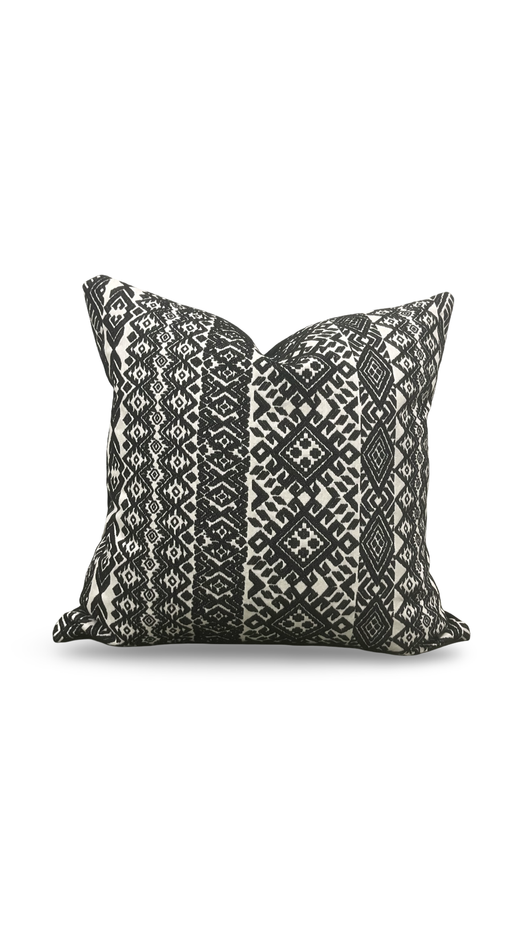 Black and White Pollack Decorative Pillow Xela Cast Iron 18X18" Knife Edge Cover