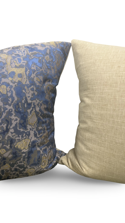 Designer Fabric Raphael African Violet 22x22" Knife Edge Decorative Throw Pillow