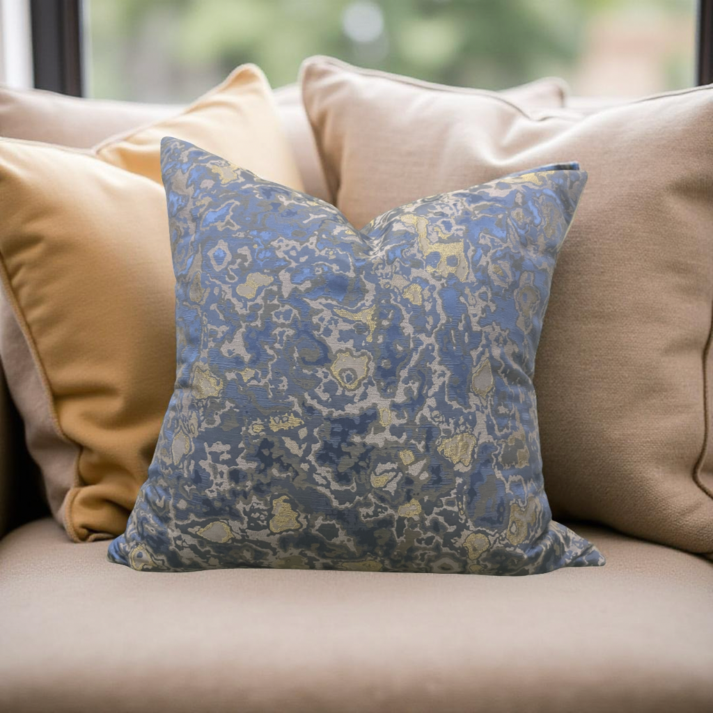 Designer Fabric Raphael African Violet 22x22" Knife Edge Decorative Throw Pillow