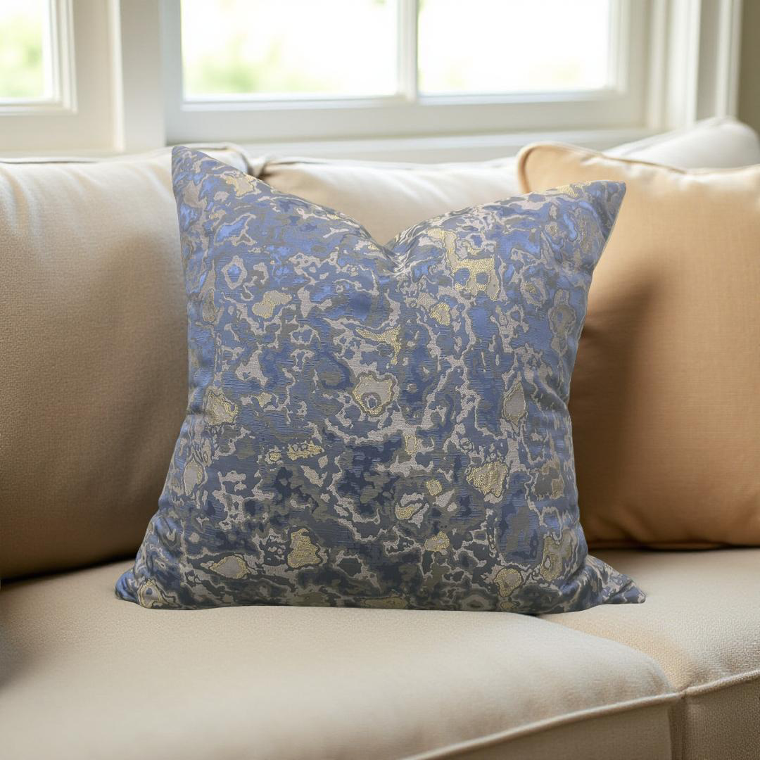 Designer Fabric Raphael African Violet 22x22" Knife Edge Decorative Throw Pillow