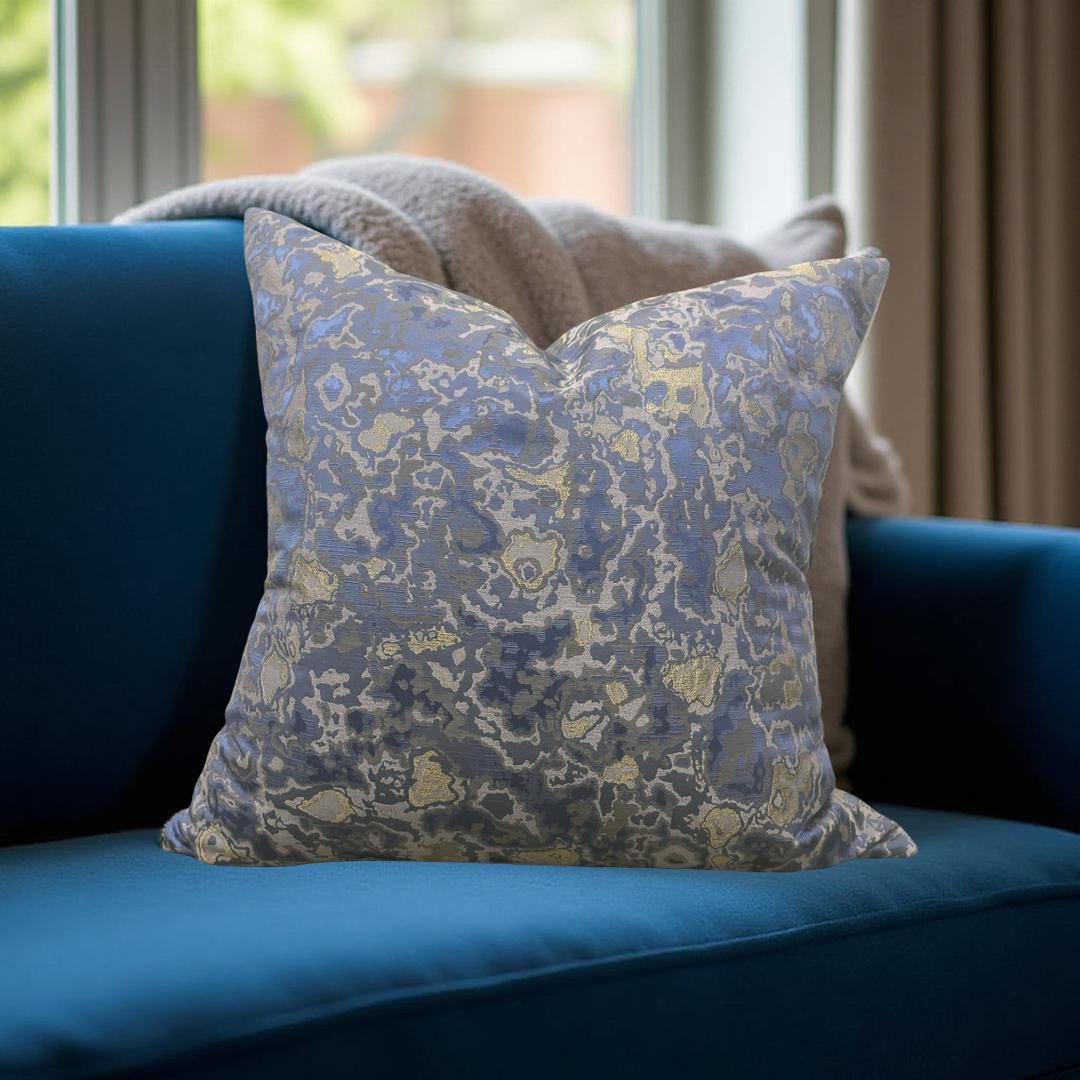 Designer Fabric Raphael African Violet 22x22" Knife Edge Decorative Throw Pillow