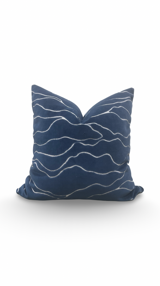 Designer Fabric Honolulu Ocean 20x20" Knife Edge Decorative Throw Pillow