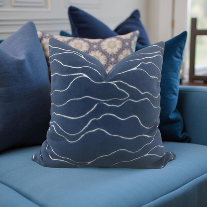 Designer Fabric Honolulu Ocean 22x22" Knife Edge Decorative Throw Pillow