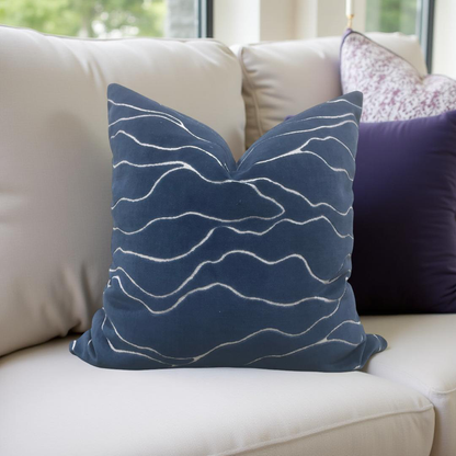 Designer Fabric Honolulu Ocean 22x22" Knife Edge Decorative Throw Pillow