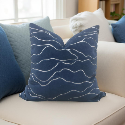 Designer Fabric Honolulu Ocean 22x22" Knife Edge Decorative Throw Pillow