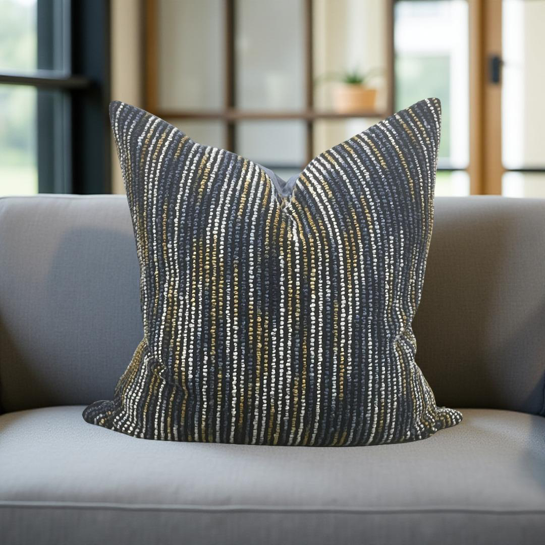 Color Field Midnight Bloom 22x22" Knife Edge Decorative Throw Pillow