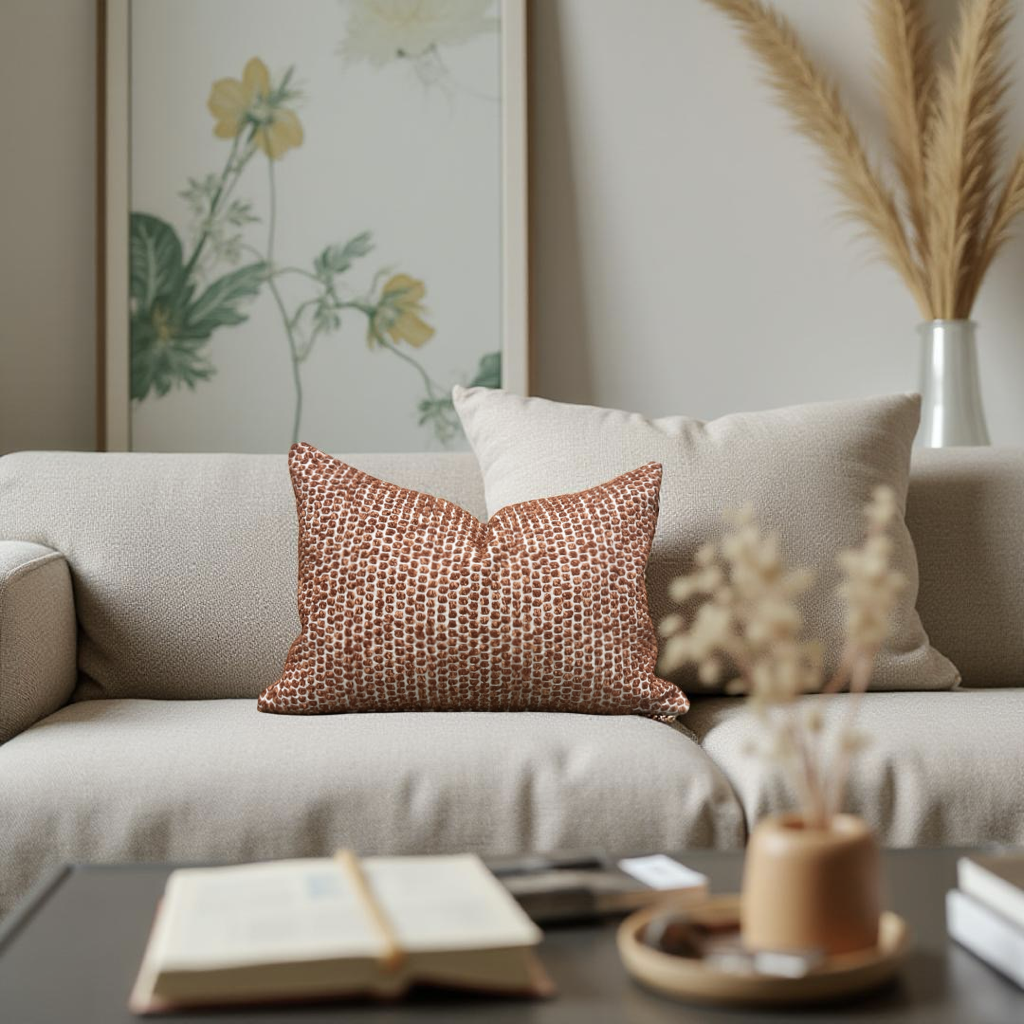 Trinity Rust 12X18" Knife Edge Decorative Lumbar Pillow