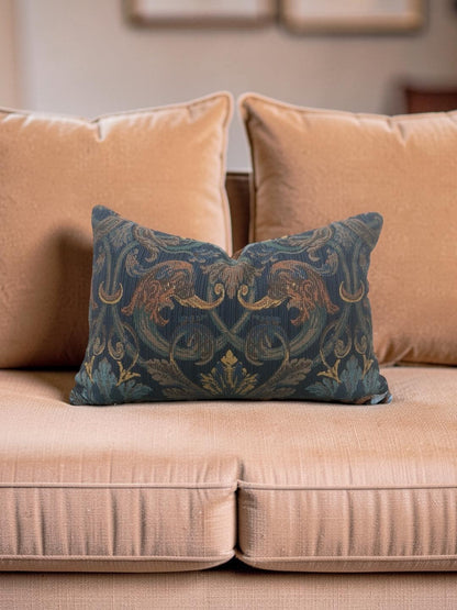 Prelle Lumbar Pillow Noir Saturne 12x18" Knife Edge Cover