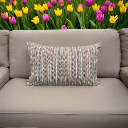 Esker Multi 12X18" Knife Edge Decorative Pillow