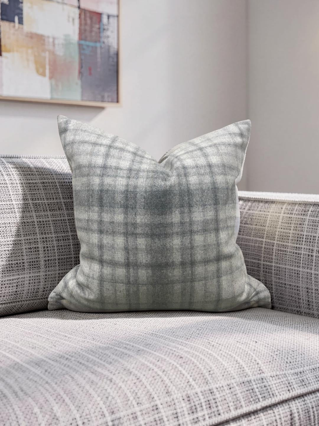 Plaid Decorative Pillow Bronte Stately 20x20" Knife Edge Cover