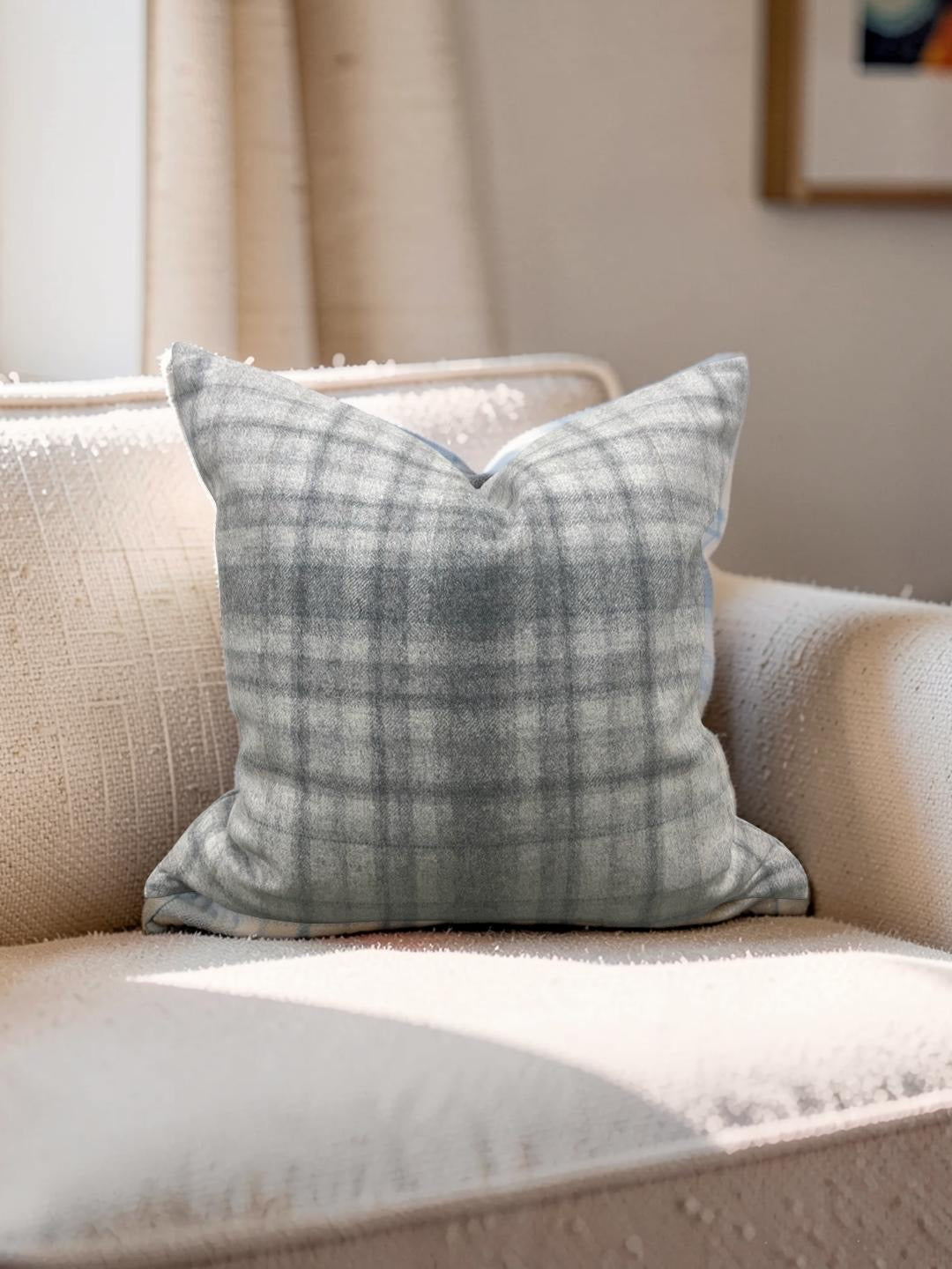 Plaid Decorative Pillow Bronte Stately 20x20" Knife Edge Cover