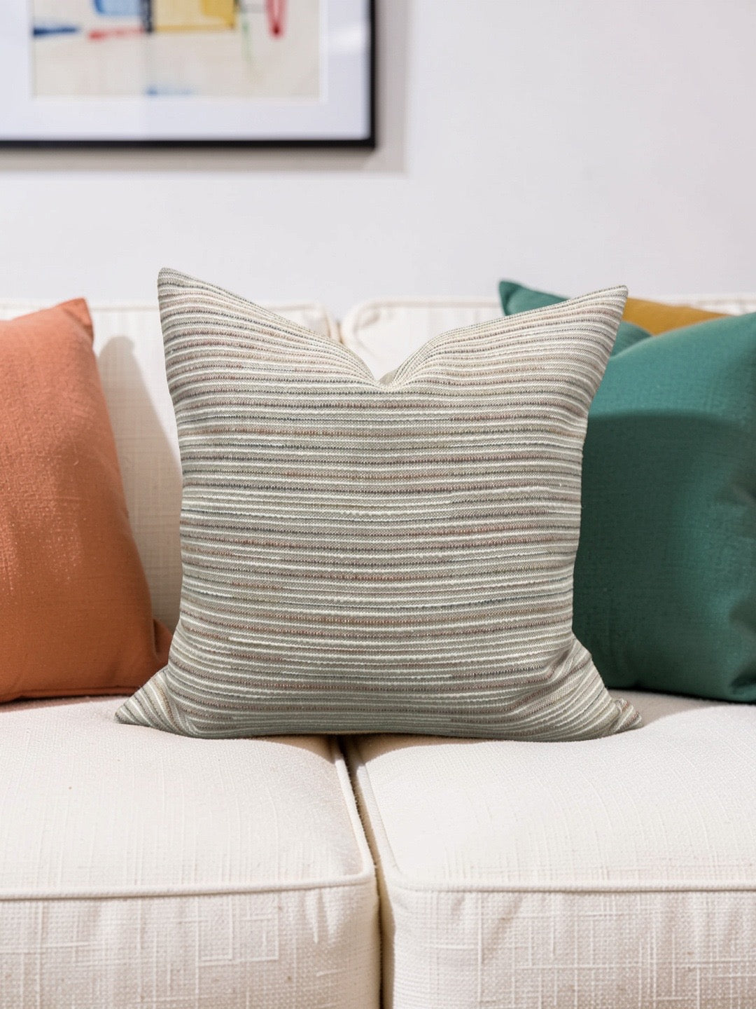 Rogers & Goffigon Decorative Pillow Dhurrie Fiesta 20x20" Knife Edge Cover