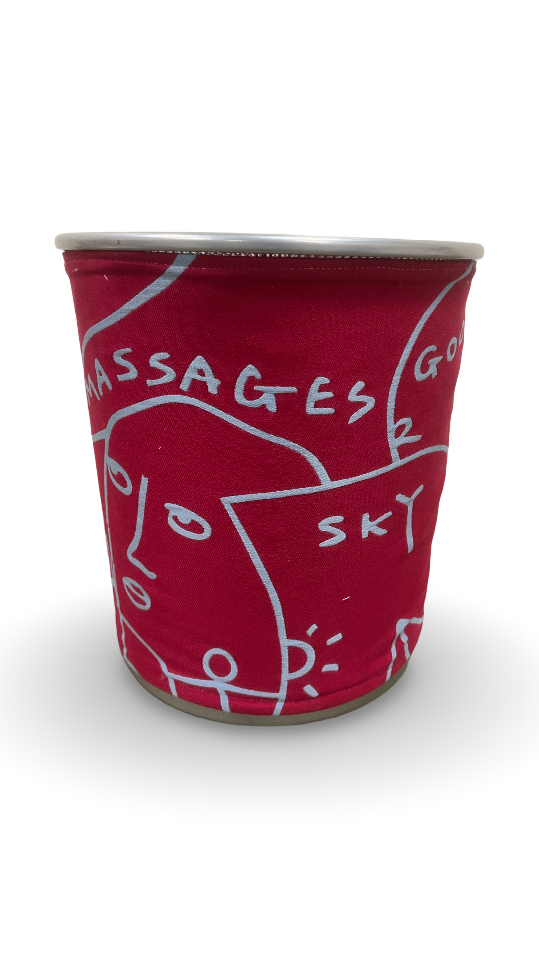 Red and Blue Graffiti Patterned Decorative Waste Basket