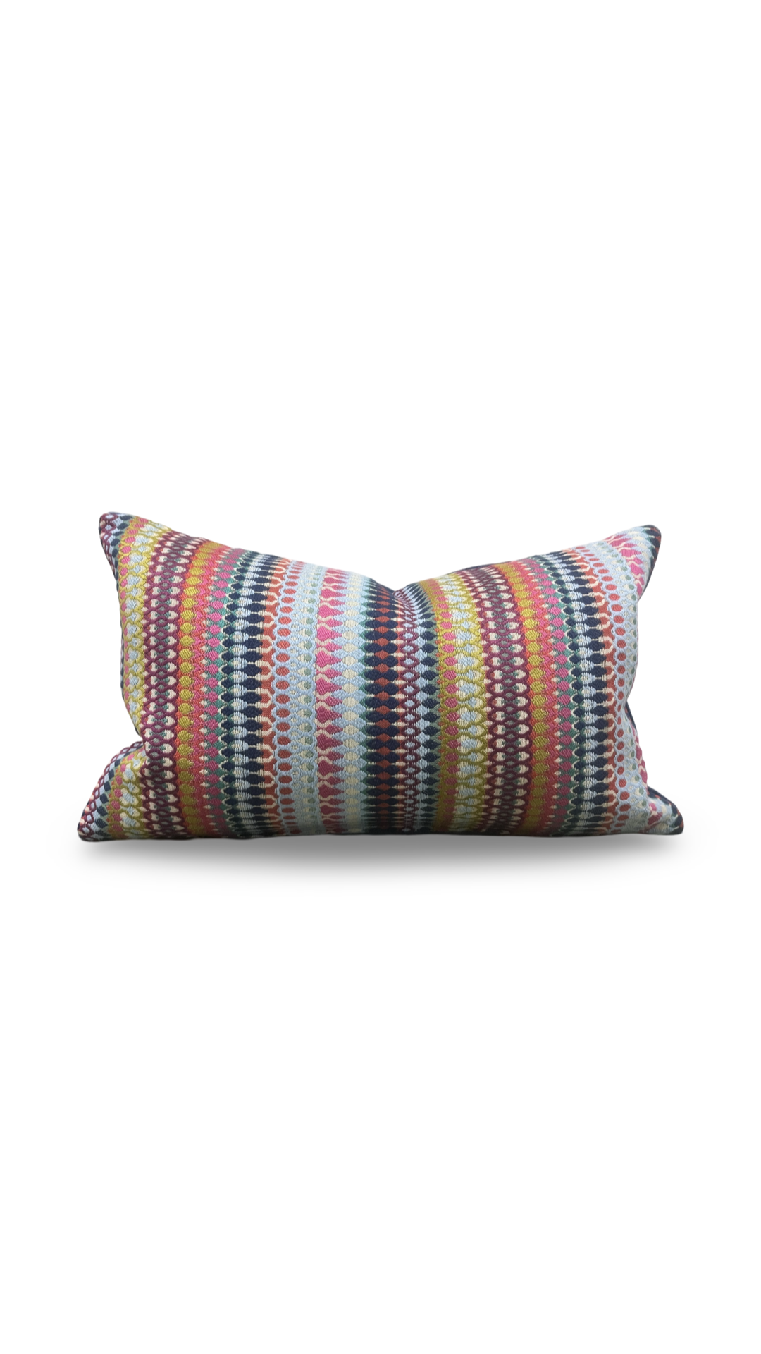 Chair Pillow in Alpenglow Cobalt - 12X18" Knife Edge Decorative Lumbar Pillow