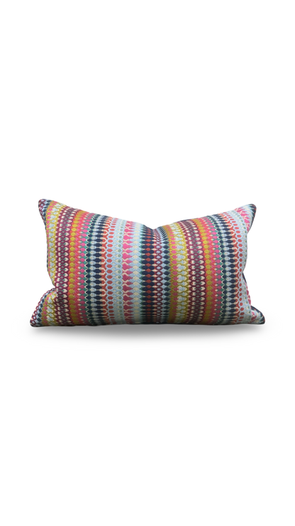 Chair Pillow in Alpenglow Cobalt - 12X18" Knife Edge Decorative Lumbar Pillow