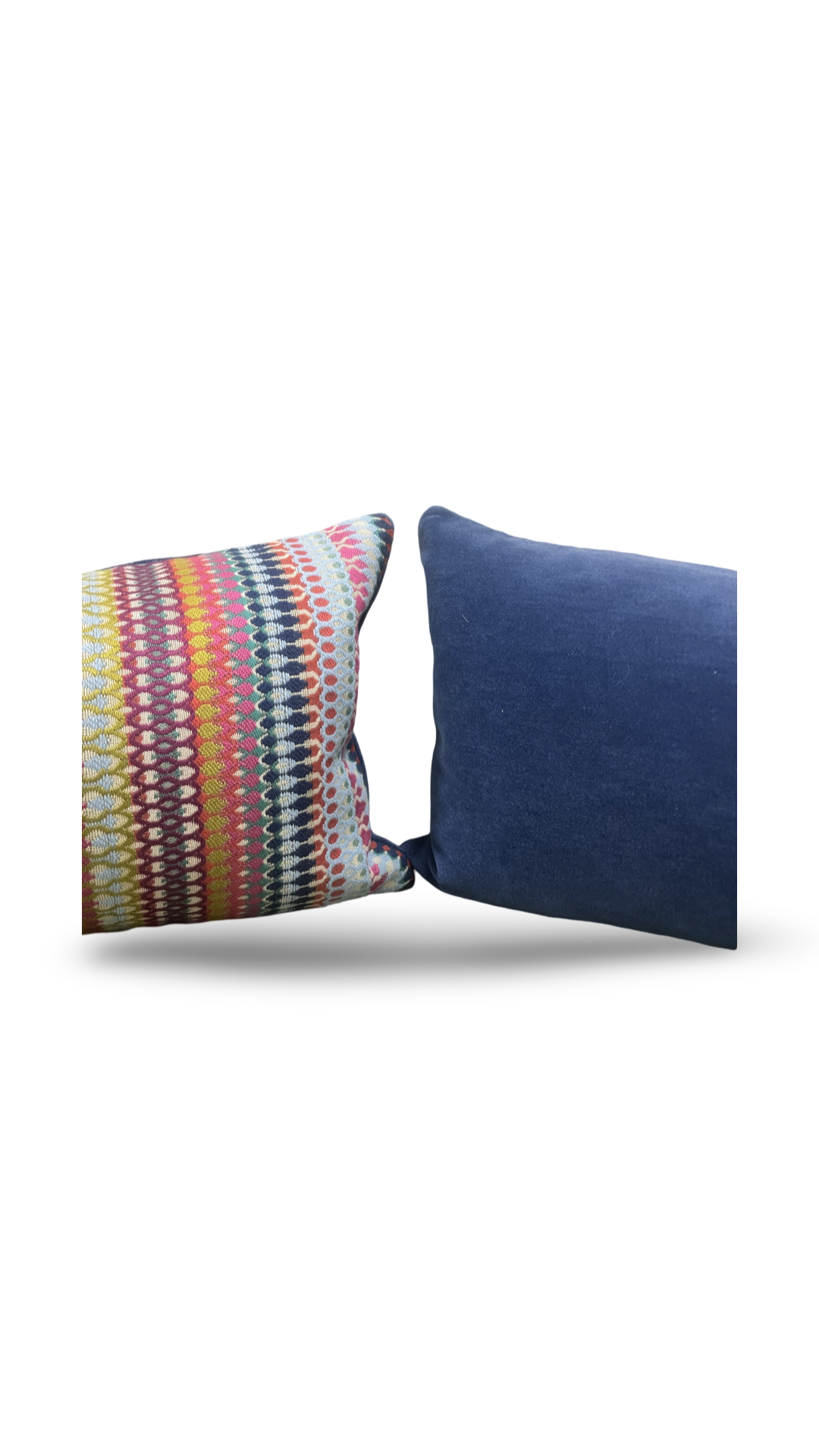 Chair Pillow in Alpenglow Cobalt - 12X18" Knife Edge Decorative Lumbar Pillow