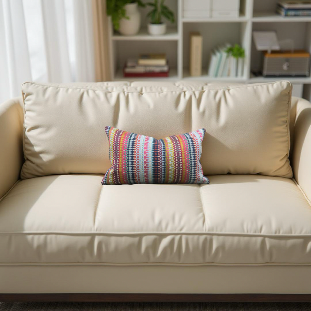Chair Pillow in Alpenglow Cobalt - 12X18" Knife Edge Decorative Lumbar Pillow