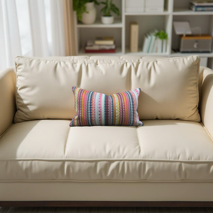 Chair Pillow in Alpenglow Cobalt - 12X18" Knife Edge Decorative Lumbar Pillow